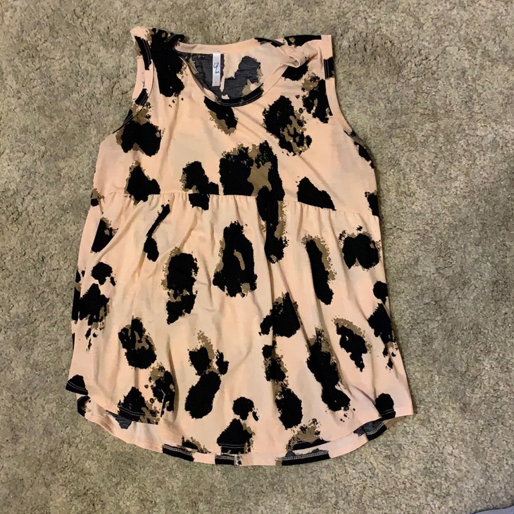 Pink Flowy Animal Print Tank